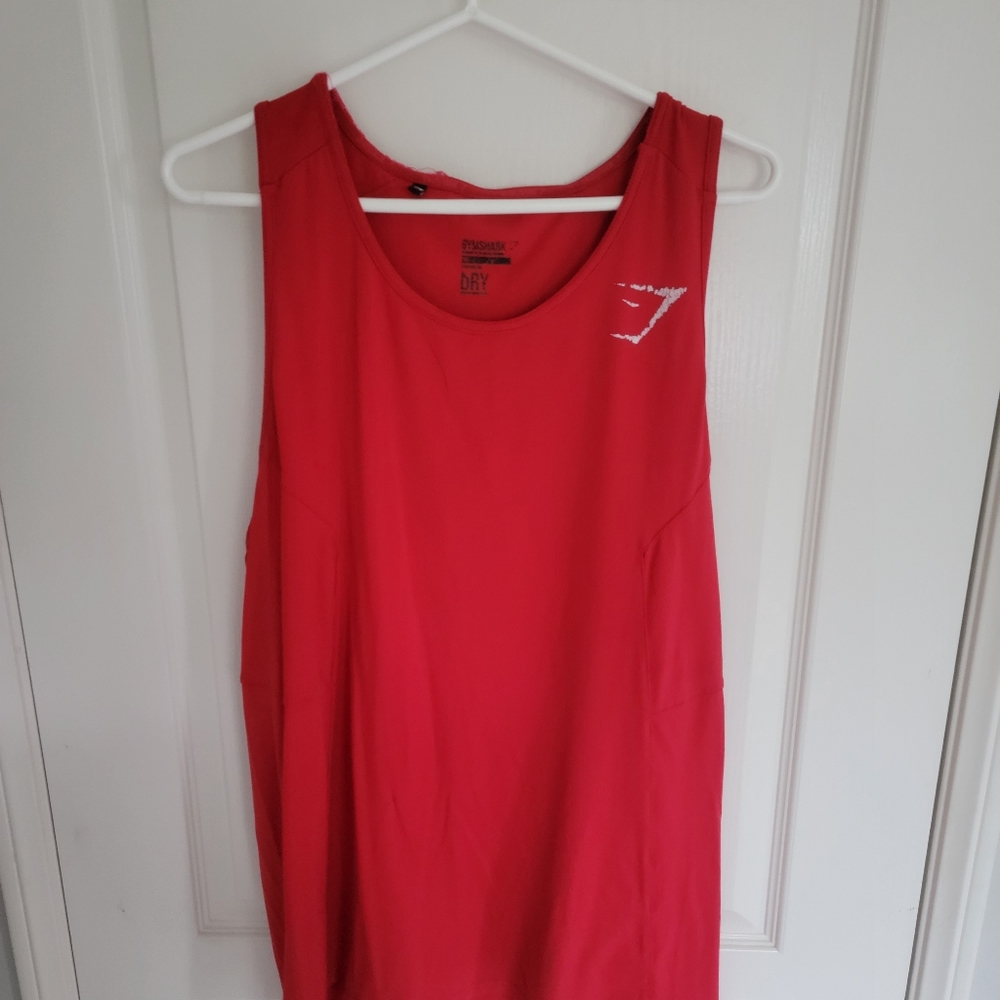 Red Large GymShark Tank Top (Loose stitching on neckline)